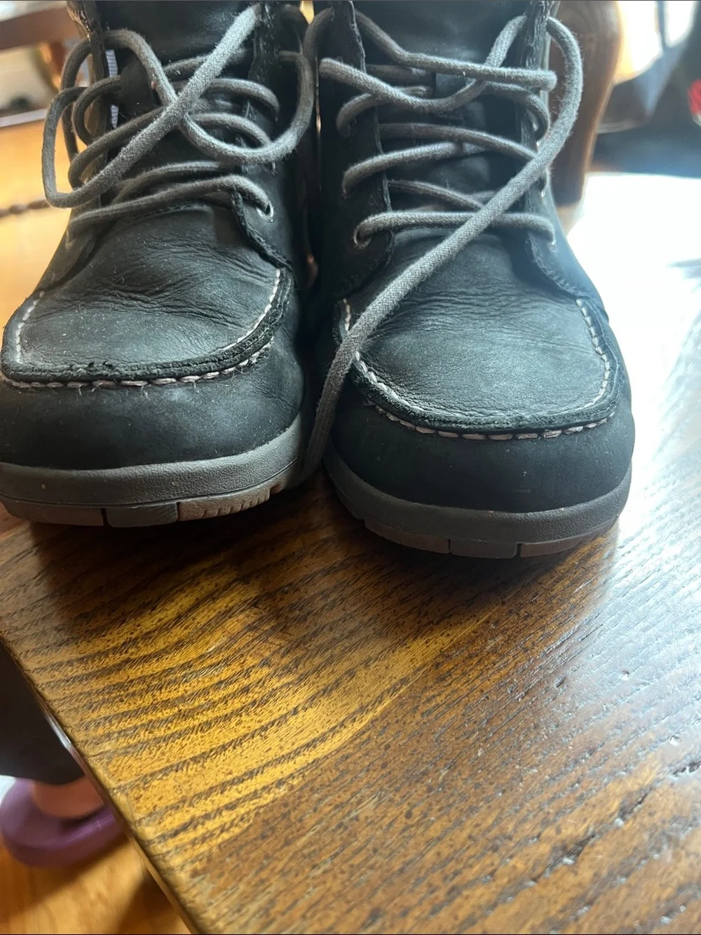 Chaco Kids Black Lace-Up Moc Toe Boots